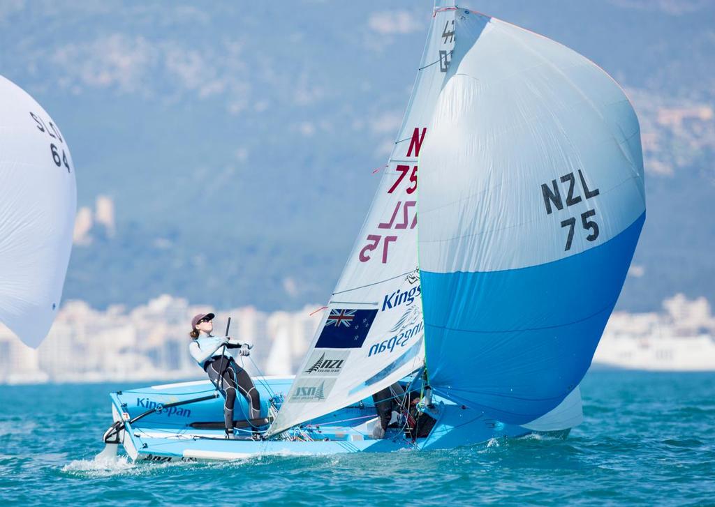 Jo Aleh and Polly Powrie (NZL) - 470W class Gold medalists, ISAF Sailing World Cup Mallorca, 2014 ©  Martinez Studio / Sofia http://www.trofeoprincesasofia.org/