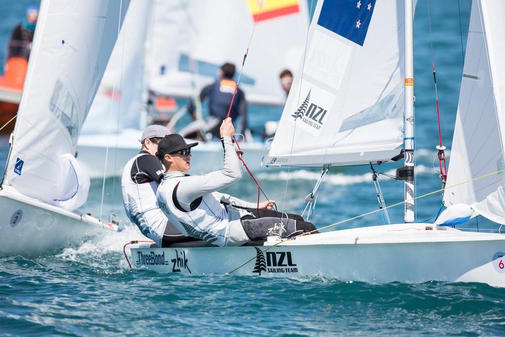 Paukl Snow-hansen and Dan Willcox (NZL)  - 470M  ISAF Sailing World Cup Mallorca, 2014 ©  Martinez Studio / Sofia http://www.trofeoprincesasofia.org/