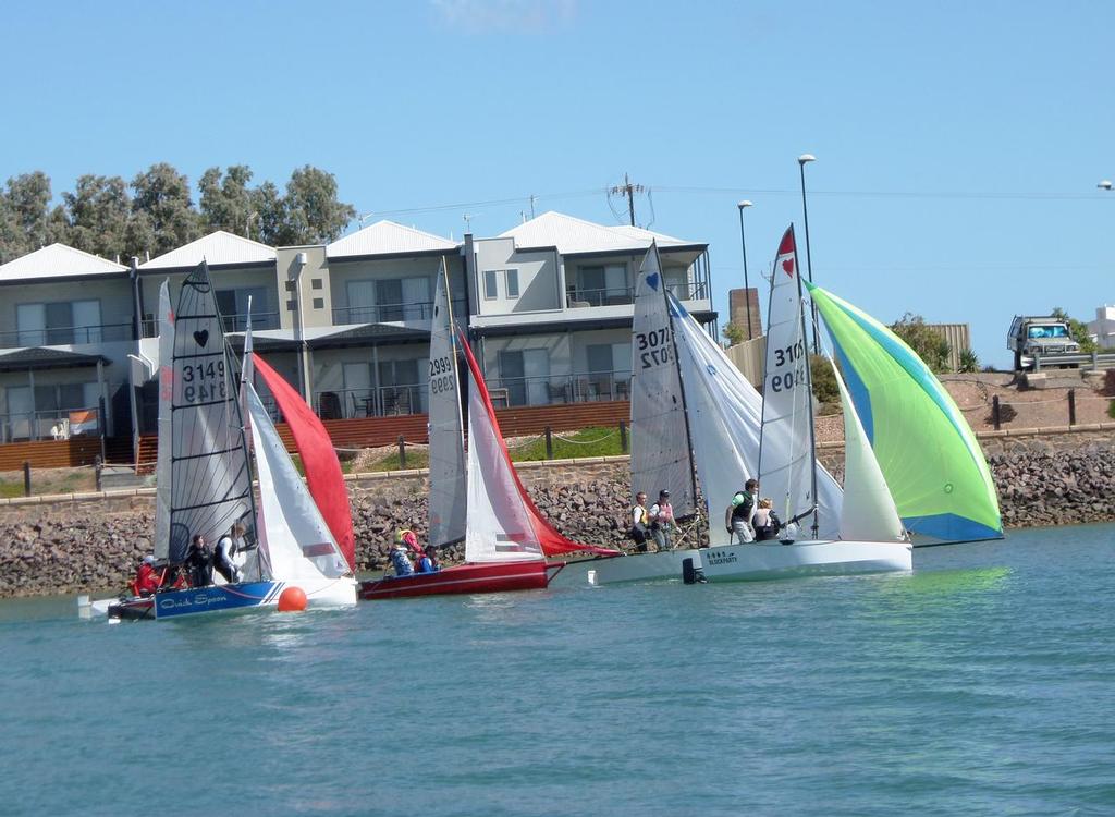Tight racing was the order of the day - Copper Cove Marina Cherub Sprint Series © SA Cherubs