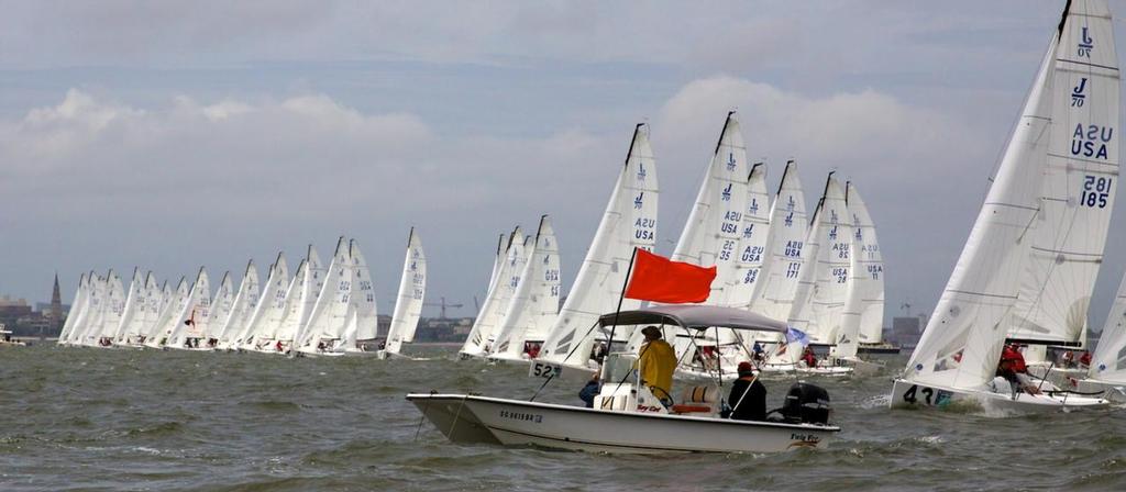 The largest congregation ever of J/70s will be at Charleston Race Week this year, with over 80 boats registered. - Sperry Top-Sider Charleston Race Week photo copyright Dan Dickison taken at  and featuring the  class