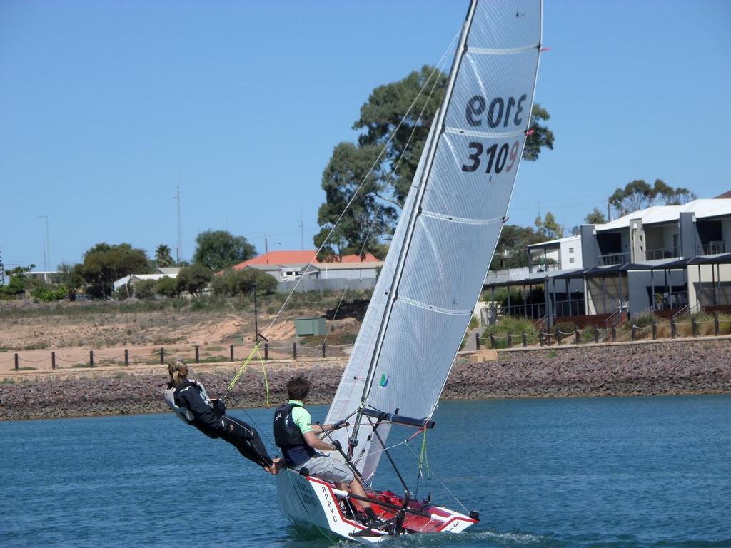 Jack Ramsey and Zoe Greer in Block Party - Copper Cove Marina Cherub Sprint Series photo copyright SA Cherubs taken at  and featuring the  class