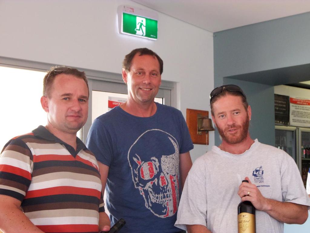 2nd place Boobs R Us (Simon How and Steve Knights) with Duncan Groome - Copper Cove Marina Cherub Sprint Series photo copyright SA Cherubs taken at  and featuring the  class