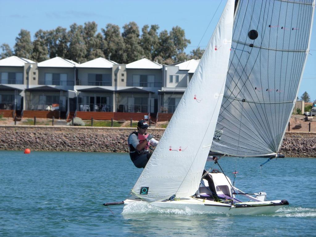Lynton Trenorden and Michael Tozer in Boogie Nights - Copper Cove Marina Cherub Sprint Series © SA Cherubs