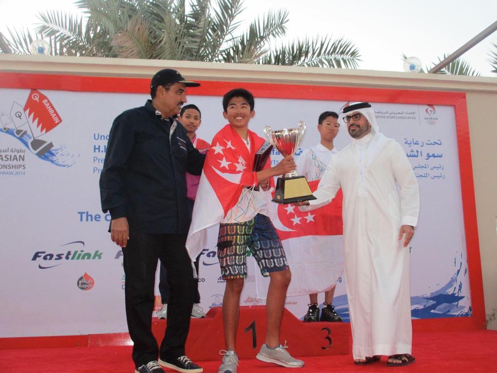 Lu Junrui wins Silver at his very first Asian Optimist Championships photo copyright SingaporeSailing taken at  and featuring the  class