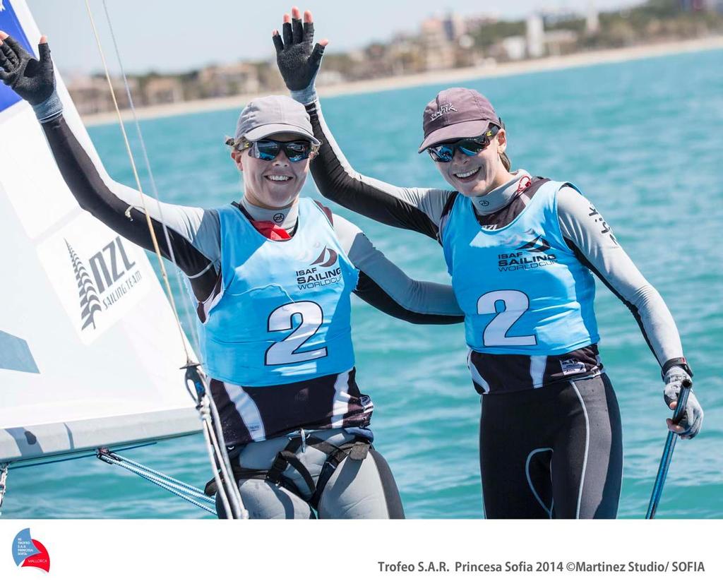 2014 ISAF Sailing World Cup Mallorca - ALEH and POWRIE (NZL, 470 W) ©  Martinez Studio / Sofia http://www.trofeoprincesasofia.org/