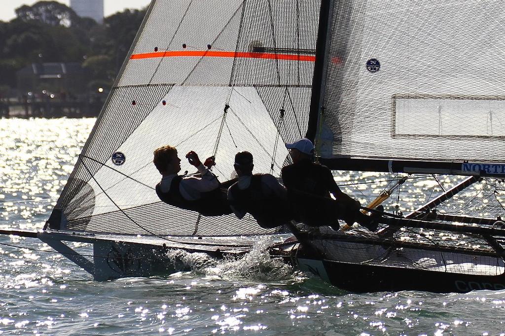 18fters - Waitemata harbour, April 5, 2014 photo copyright Richard Gladwell www.photosport.co.nz taken at  and featuring the  class