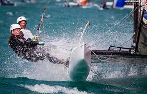 2014 ISAF Sailing World Cup Mallorca, day 5 - Allan Norregaard and Line Just Emsvang (DEN), Nacra 17 photo copyright Jesus Renedo / Sofia Mapfre http://www.sailingstock.com taken at  and featuring the  class