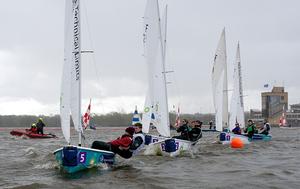 Action on the morning of Day 3 -  60th BUCS-BUSA Team Racing Championships 2014 photo copyright Sean Clarkson taken at  and featuring the  class