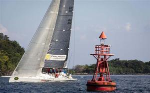 Neil Pryde's HI-FI arriving in Subic Bay during the 2012 Rolex China Sea Race photo copyright  Rolex/Daniel Forster http://www.regattanews.com taken at  and featuring the  class