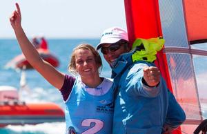 2014 ISAF Sailing World Cup Mallorca - Lilian de GEUS wins silver in women's RS:X photo copyright Ocean Images taken at  and featuring the  class