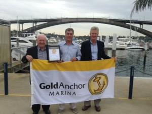 Ian McAndrew, Matt Hundleby CMM & Colin Bransgrove at Gladesville Bridge Marina photo copyright Marinas Industries Association taken at  and featuring the  class