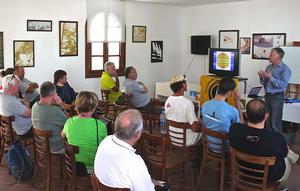 Mike Broughton briefing the CCR 2013 skippers in Lanzarote last year photo copyright  Louay Habib taken at  and featuring the  class