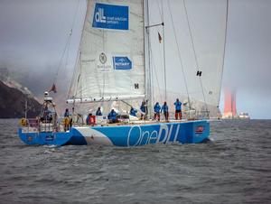 OneDLL arrives in San Francisco at the race 10 finish - 213-14 Clipper Round the World Yacht Race photo copyright Clipper 13-14 Round the World Yacht Race taken at  and featuring the  class