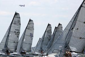 Audi Melges 20 start to Race Three - 2014 Audi Melges 20 Sperry Top-Sider Charleston Race Week photo copyright JOY-International Audi Melges 20 Class Association taken at  and featuring the  class
