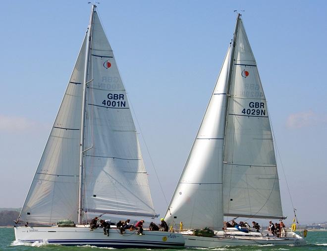 BUSA Champions 2014 – James Wilkie and Southampton Red - and leading  Ladies’ Helm, Alice Courage and Southampton Solent Black    - BUCS-BUSA Yachting Champs 2014 © Sean Clarkson