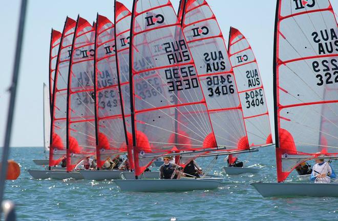 Racing begins for the Byte CII Oceania Regional Qualifier for 2014 Youth Olympic Games © Jason Goulding