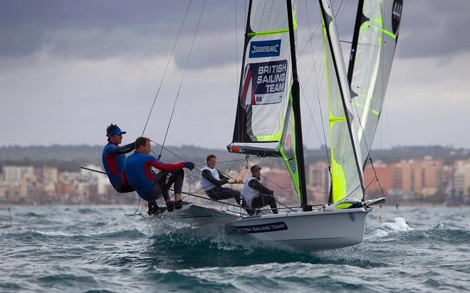 Dylan Fletcher and Alain Sign, 49er - ISAF Sailing World Cup Hyeres 2014 © Richard Langdon/British Sailing Team