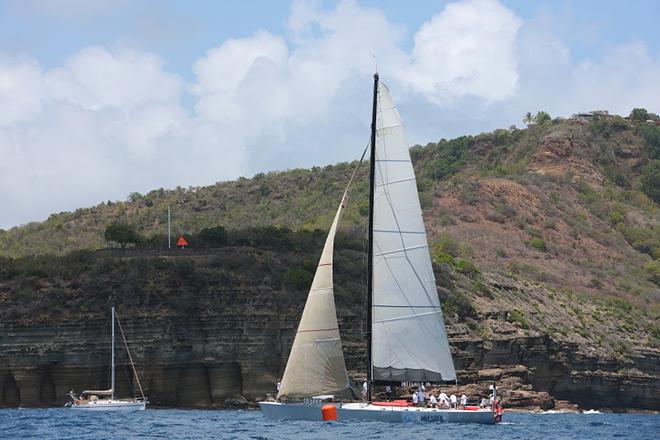 Derek Hatfield’s Canadian Volvo 60, Spirit of Adventure: Second across the finish line in the Guadeloupe to Antigua Race ©  Tim Wright / Photoaction.com http://www.photoaction.com