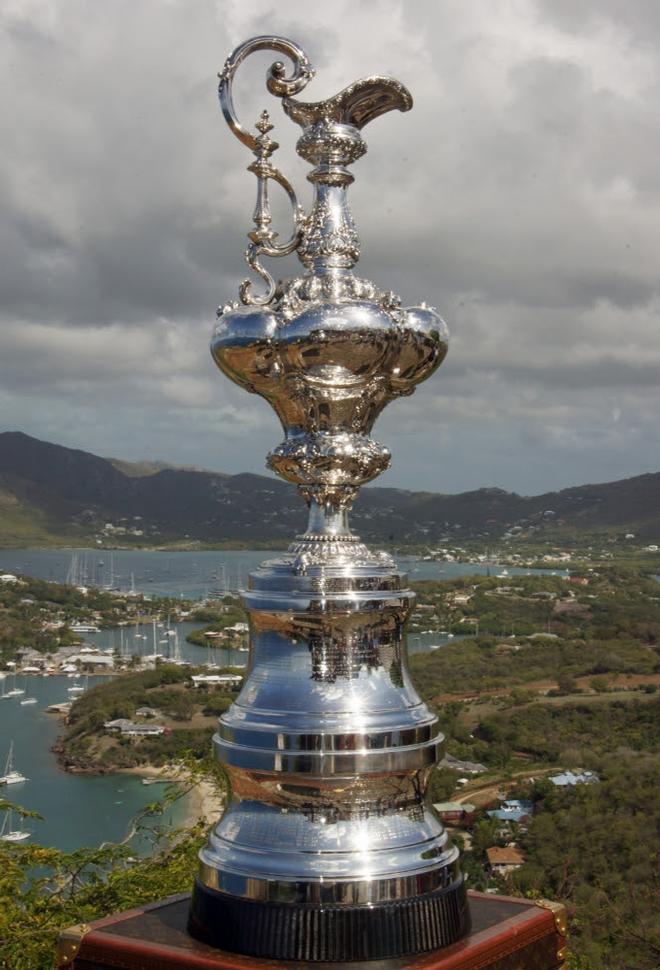 The America’s Cup Trophy on display at Shirley Heights ©  Kevin Johnson http://www.kevinjohnsonphotography.com/