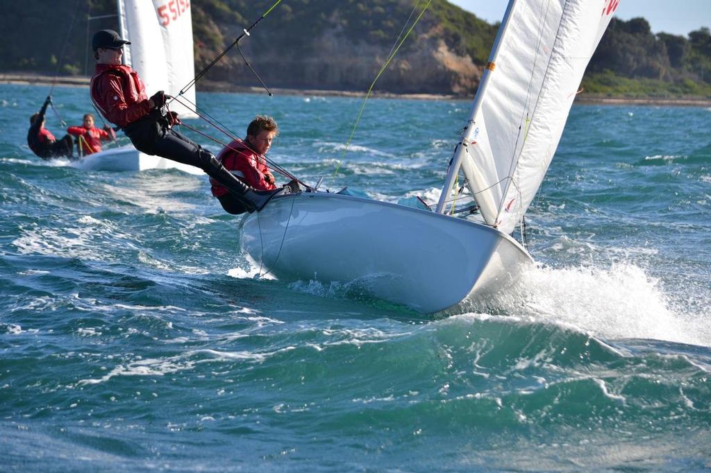 James Hackett & Josh Copeland working hard - 420 Training in Big Conditions photo copyright Tim Grogan taken at  and featuring the  class