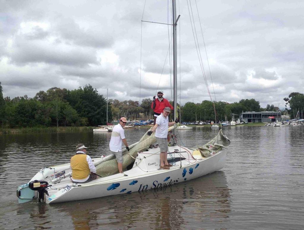 In Spades on their way to face the elements - Elliott 7 Australian Titles photo copyright Jim Walsh taken at  and featuring the  class