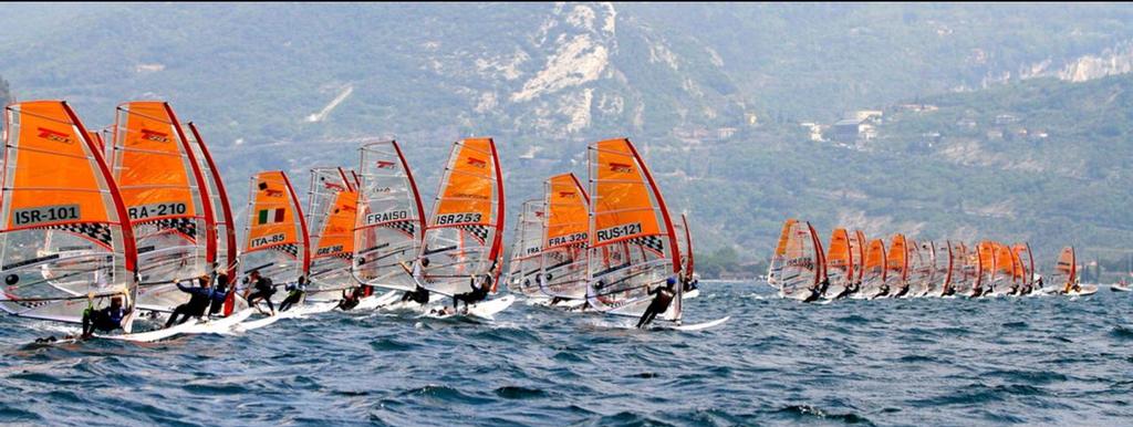 Crowded starts... - Techno T293 European Championships photo copyright Patrick Pollak taken at  and featuring the  class