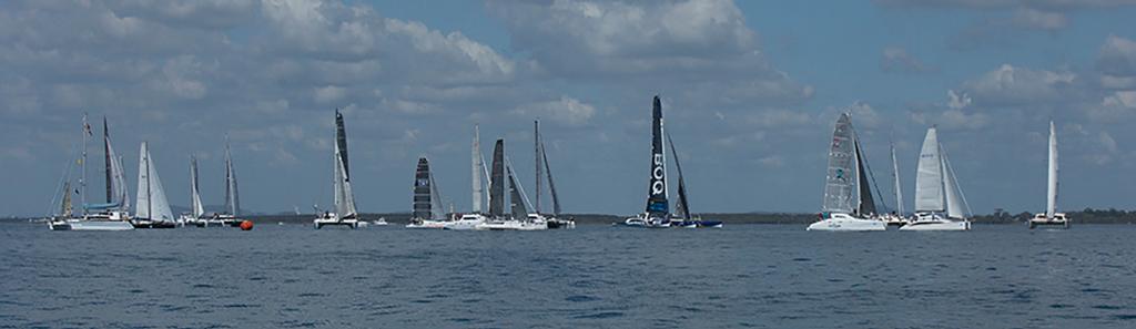 Start of the 50th Brisbane to Gladstone Multihull Yacht Race. Photo by Julie Geldard. - 50th Brisbane to Gladstone Multihull Yacht Race photo copyright Julie Geldard taken at  and featuring the  class