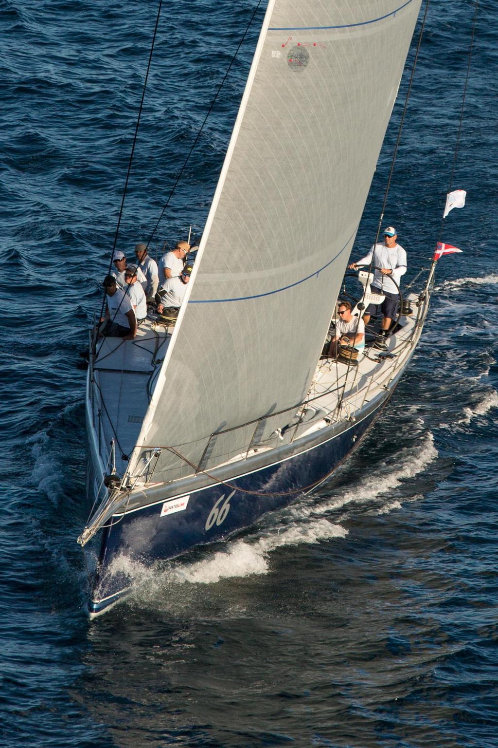 Alive looks likely to be the eventual winner of the Courier Mail Cup - QantasLink Brisbane to Gladstone Yacht Race photo copyright Julie Geldard VidPicPro.com taken at  and featuring the  class