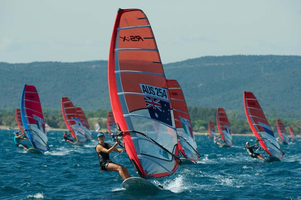 Joanna Sterling, RSX Women - 2014 ISAF Sailing World Cup Hyeres, Day 4 photo copyright  Franck Socha / ISAF Sailing World Cup Hyeres http://swc.ffvoile.fr/ taken at  and featuring the  class