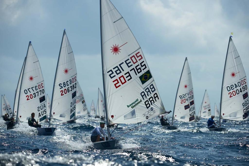 Laser Men - Bruno Fontes - 2014 ISAF Sailing World Cup Hyeres, Day 1 photo copyright  Franck Socha / ISAF Sailing World Cup Hyeres http://swc.ffvoile.fr/ taken at  and featuring the  class