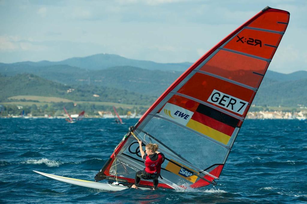 Moana Delle, RSX Women - 2014 ISAF Sailing World Cup Hyeres, Day 4 photo copyright  Franck Socha / ISAF Sailing World Cup Hyeres http://swc.ffvoile.fr/ taken at  and featuring the  class