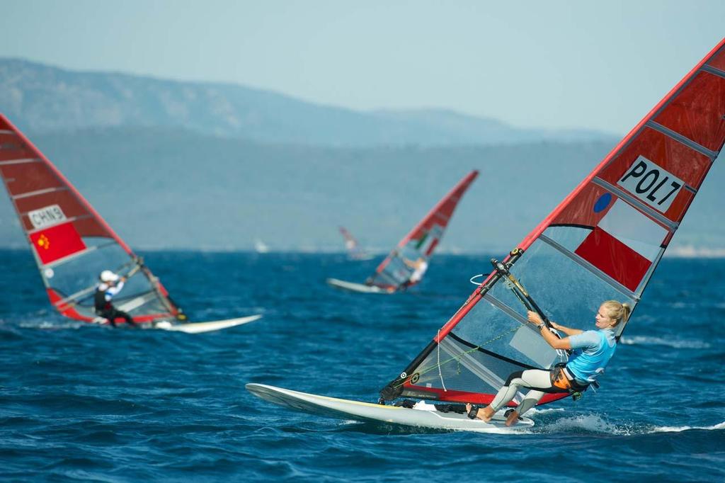 POL7 Maja Dziarnowska, Women's RSX - 2014 ISAF Sailing World Cup Hyeres, Day 4 photo copyright  Franck Socha / ISAF Sailing World Cup Hyeres http://swc.ffvoile.fr/ taken at  and featuring the  class