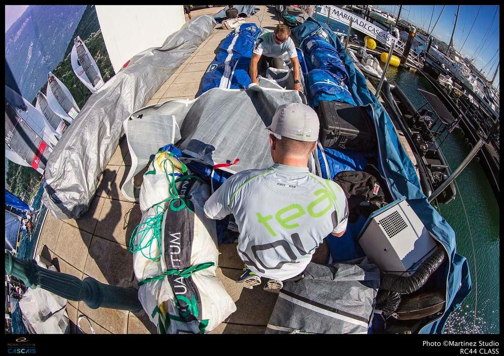 RC44 Cascais Cup - Team Aqua pack their sails photo copyright RC44 Class/MartinezStudio.es taken at  and featuring the  class