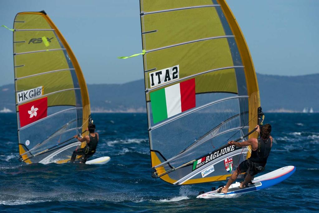 RSX Men, Chun Leung Mich CHENG and Marcantonio Baglione - 2014 ISAF Sailing World Cup Hyeres, Day 4 photo copyright  Franck Socha / ISAF Sailing World Cup Hyeres http://swc.ffvoile.fr/ taken at  and featuring the  class