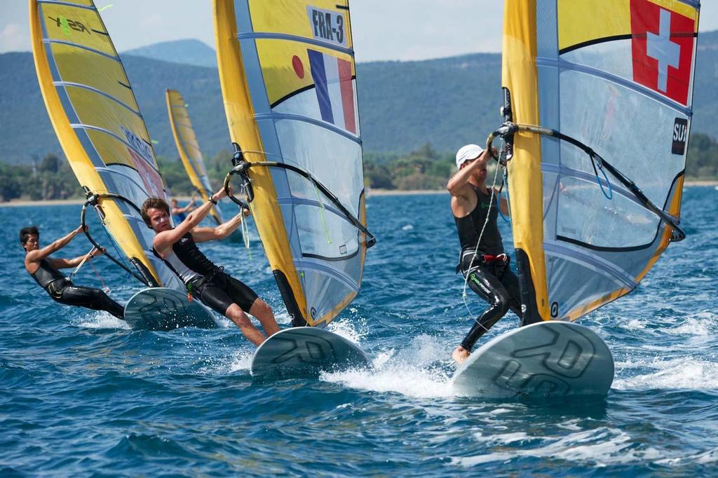 RSX Men - 2014 ISAF Sailing World Cup Hyeres, Day 4 photo copyright  Franck Socha / ISAF Sailing World Cup Hyeres http://swc.ffvoile.fr/ taken at  and featuring the  class