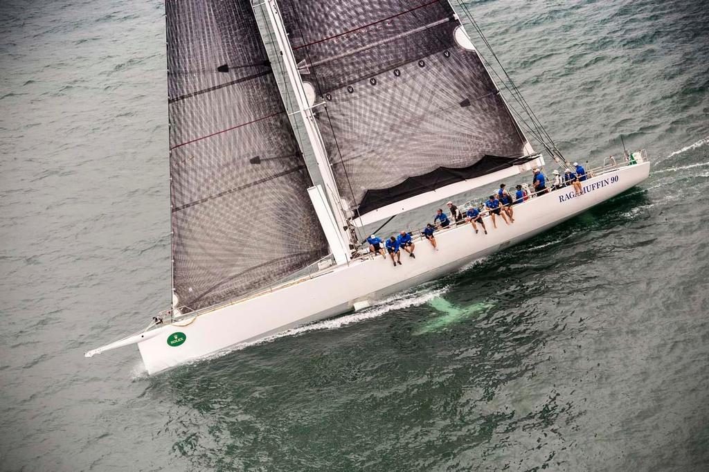 Syd Fischer's RAGAMUFFIN 90 - the largest competing boat - 2014 Rolex China Sea Race photo copyright  Rolex/ Kurt Arrigo http://www.regattanews.com taken at  and featuring the  class