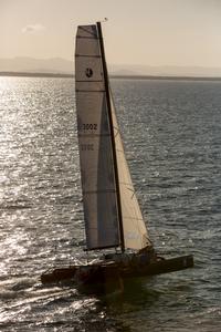 Morticia heading for Gladstone. Photo thanks to Jules from VidPicPro.com - 50th Brisbane to Gladstone Multihull Yacht Race photo copyright Julie Geldard taken at  and featuring the  class