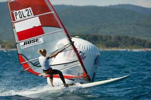 RSX Women, Malgorzata Bialecka - 2014 ISAF Sailing World Cup Hyeres, Day 4 photo copyright  Franck Socha / ISAF Sailing World Cup Hyeres http://swc.ffvoile.fr/ taken at  and featuring the  class