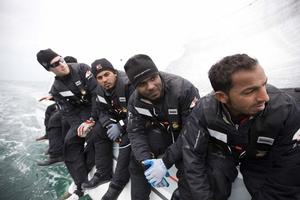 The Oman Sail M34 training in France prior to the 2013 season starting photo copyright  Jean-Marie Liot / Lloyd Images taken at  and featuring the  class