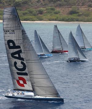 ICAP Leopard and the CSA 0 fleet  - Antigua Sailing Week photo copyright  Tim Wright / Photoaction.com http://www.photoaction.com taken at  and featuring the  class