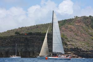 Derek Hatfield's Canadian Volvo 60, Spirit of Adventure: Second across the finish line in the Guadeloupe to Antigua Race - Guadeloupe to Antigua Race photo copyright  Tim Wright / Photoaction.com http://www.photoaction.com taken at  and featuring the  class