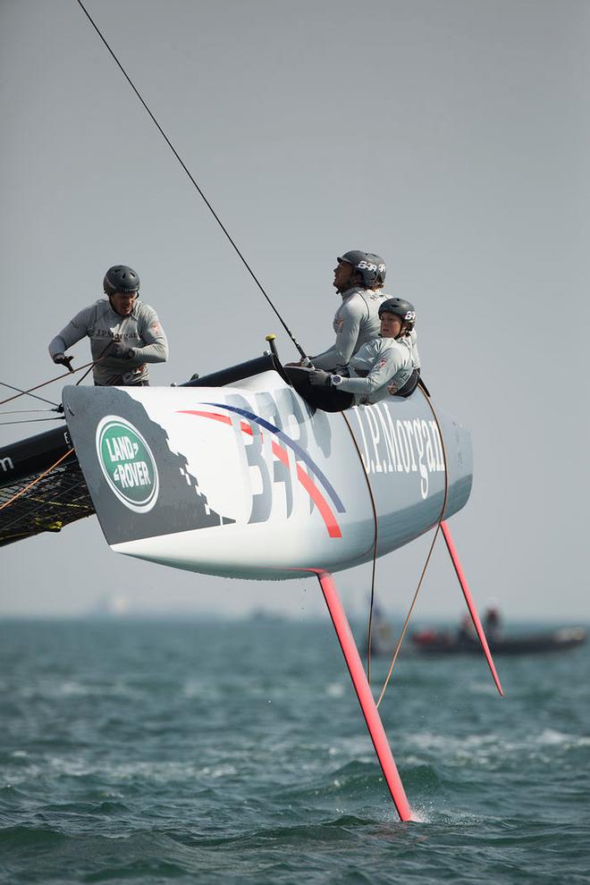 The Land Rover Extreme Sailing Series 2014.  <br />
Act 3. Qingdao. China © Lloyd Images