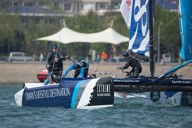 The Land Rover Extreme Sailing Series 2014.  <br />
Act 3. Qingdao. China © Lloyd Images