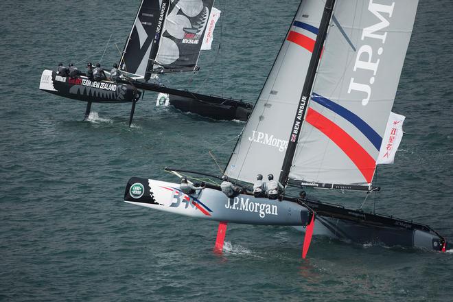 The Land Rover Extreme Sailing Series 2014.  <br />
Act 3. Qingdao. China © Lloyd Images