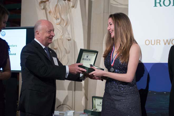 Stewart Wicht, President and CEO of Rolex Watch U.S.A. and Our World-Underwater Scholarship Society - Rolex Scholar Elena Salim Haubold. ©  Rolex/Scott Spitzer