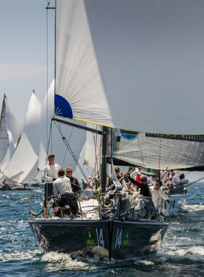 Alex Roepers’ Plenty (bow 14) leads on the downwind leg - Rolex Farr 40 North American Championship 2014  ©  Rolex/Daniel Forster http://www.regattanews.com