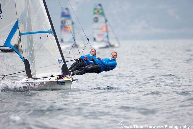 2014 Garda Trentino Olympic Week - 49erFX &copy; Thom Touw http://www.thomtouw.com