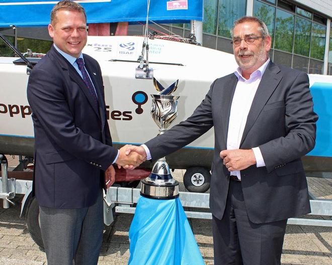 CEO of Batavia Sailing Center and Event Promoter of the Dutch Match Cup, Joop van Diest (right) and Alpari World Match Racing Tour Executive Director, James Pleasance  © WMRT http://www.worldmatchracingtour.com