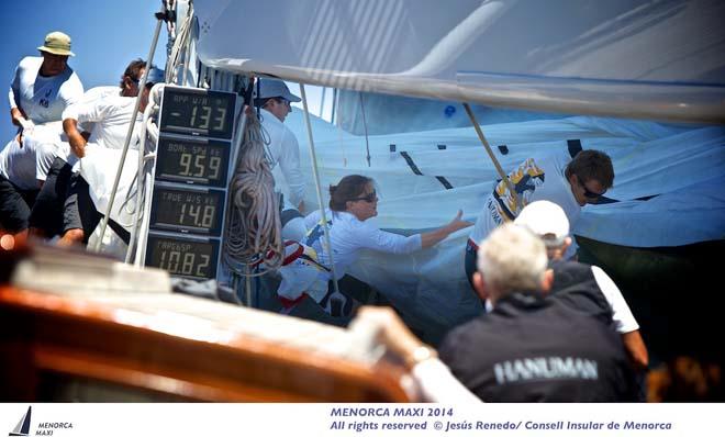Menorca Maxi 2014, on board J Class Hanumann ©  Jesus Renedo / Consell Insular de Menorca