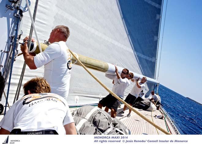 Menorca Maxi 2014, on board J Class Hanumann ©  Jesus Renedo / Consell Insular de Menorca